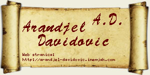 Aranđel Davidović vizit kartica